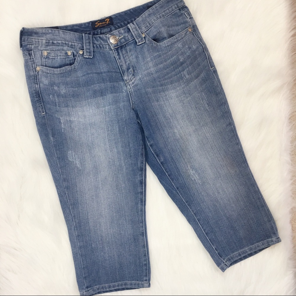 Seven7 Bermuda Style Jean Shorts, Size 12
